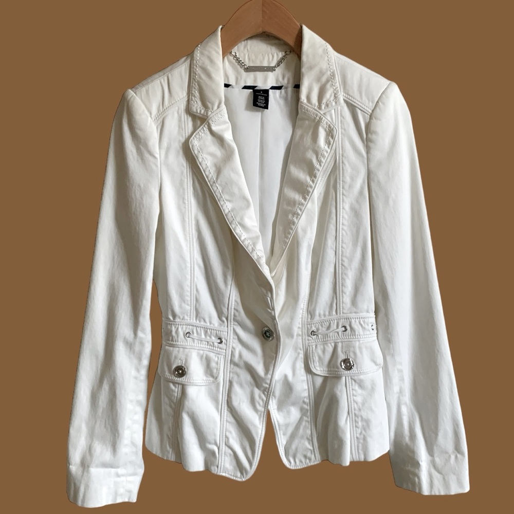 WHITE | BLACK JACKET Sz 4